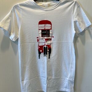 Burberry Logo White Short Sleeve Tee with London Bus XS